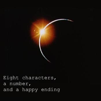 Cover art for Eight characters, a number, and a happy ending